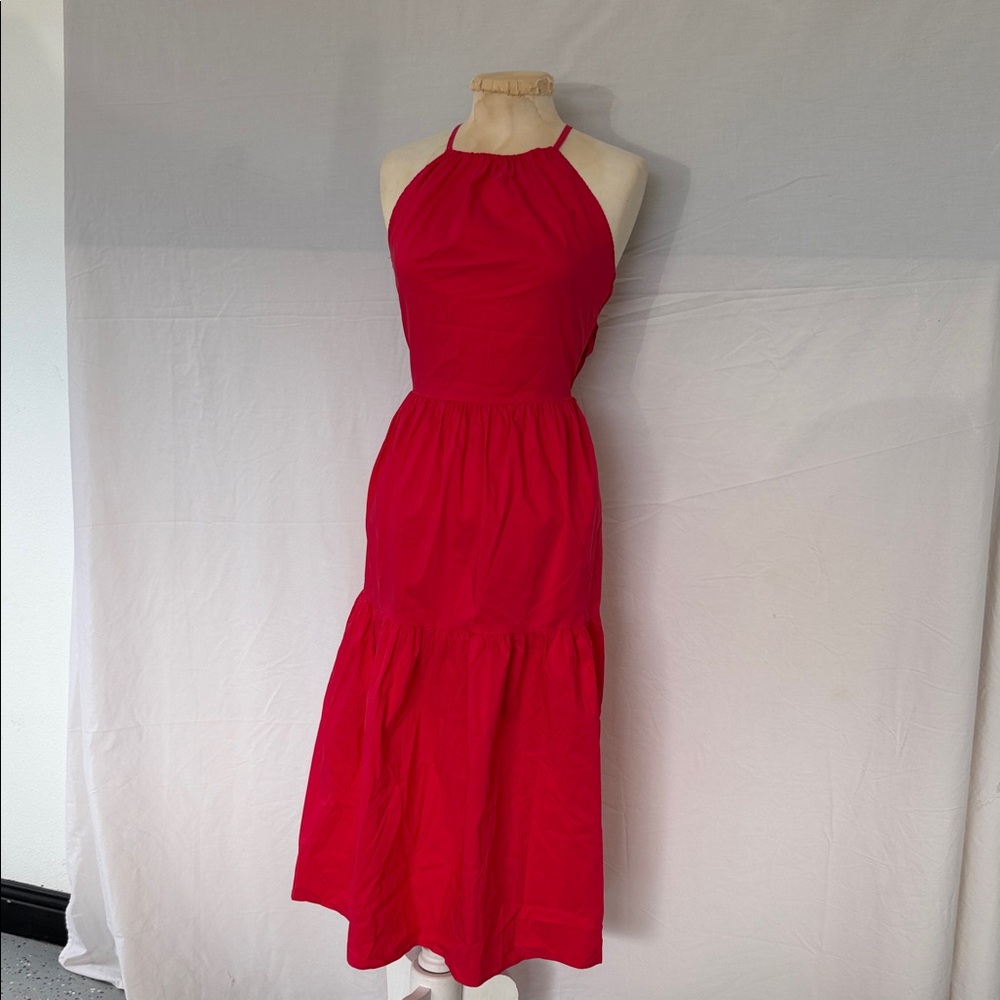 Evereve Vibrant Red Midi Dress